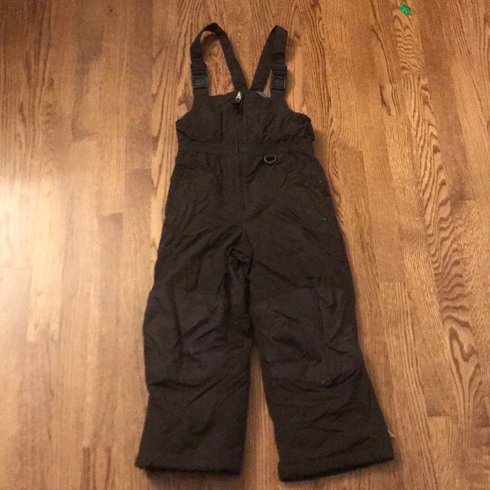 Child’s brown Land’s End ski bib